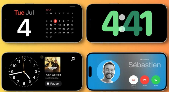 海门苹果手机维修分享iOS17横屏充电待机显示有什么好处 
